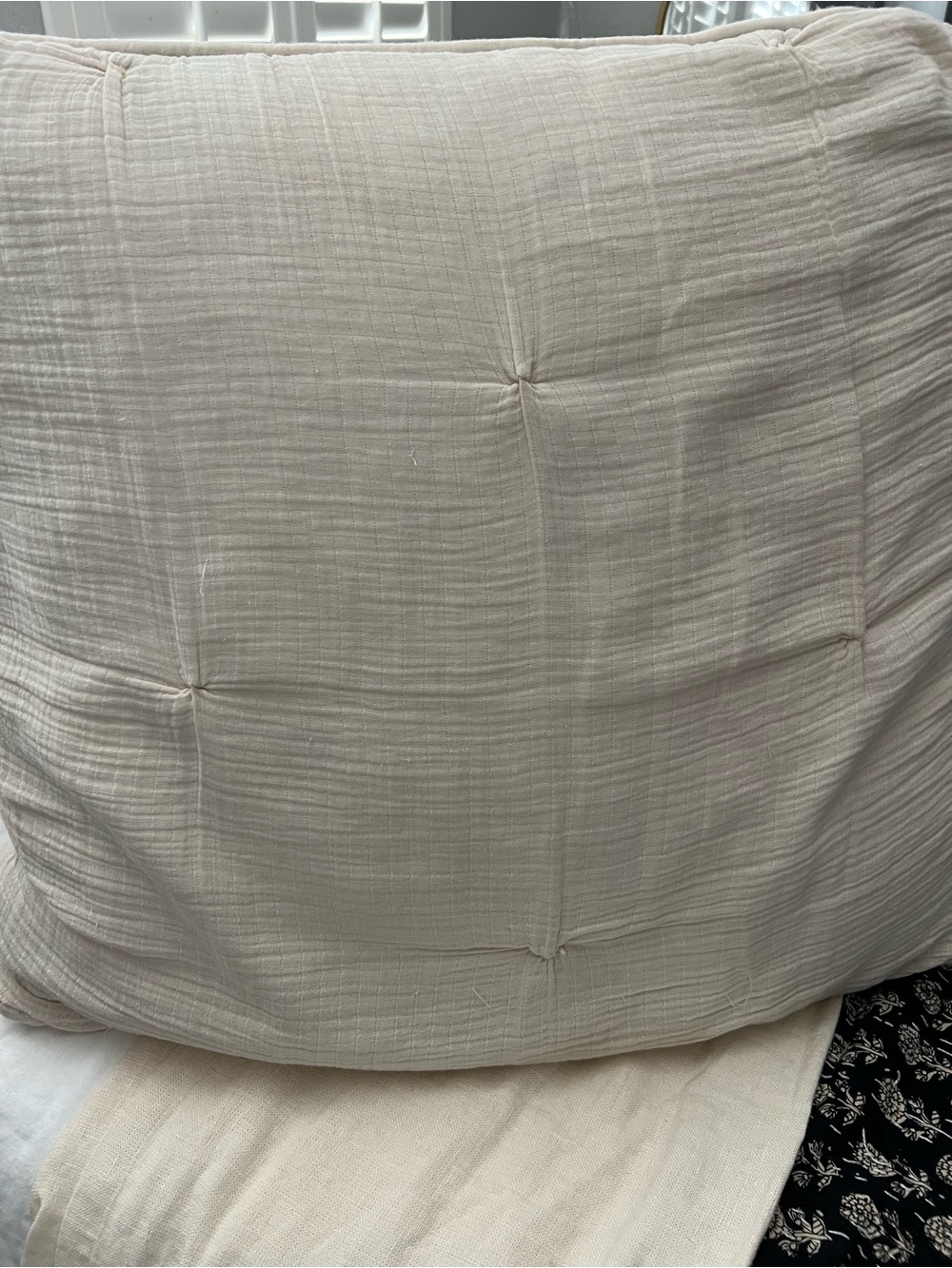 Pottery Barn- Set of 2  - 26x26 Euro Gauze Cotton /Polyester Batting. Two toned!